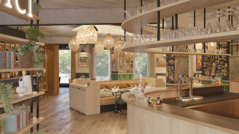 Cuisine ouverte dans un restaurant Meylan