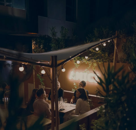 Cuisine ouverte dans un restaurant Osteria Lume
